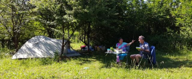 Small campground in nature