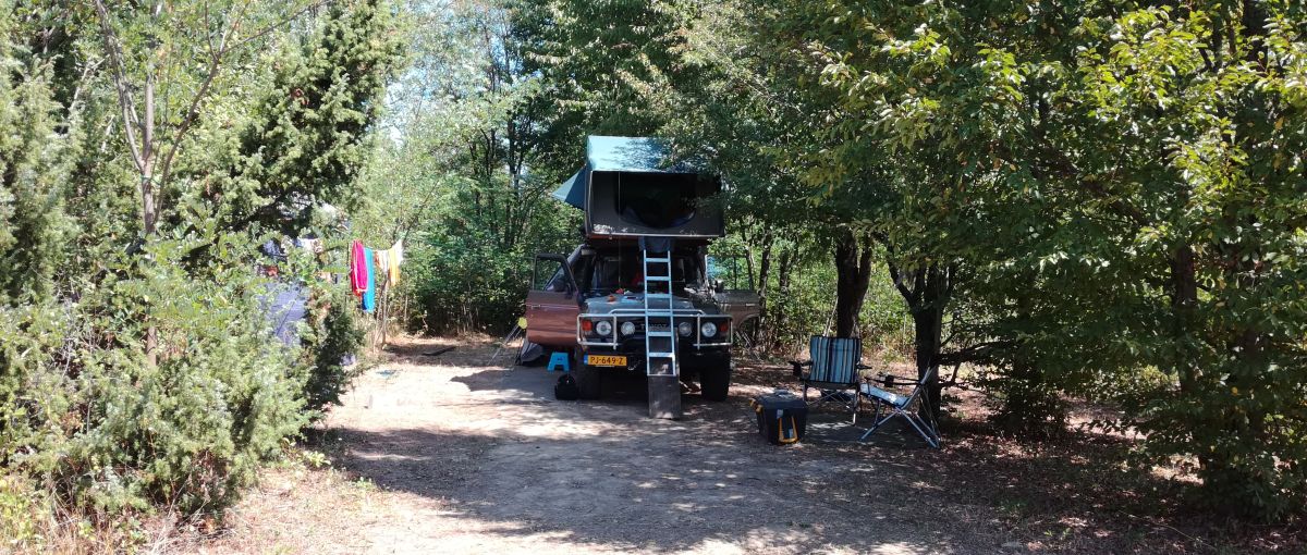 Adventurous camping in nature